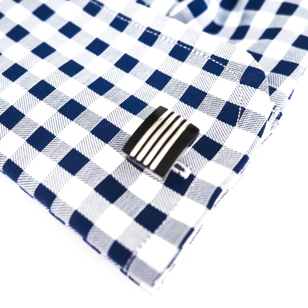 Manžetové knoflíčky Black 4 stripes 