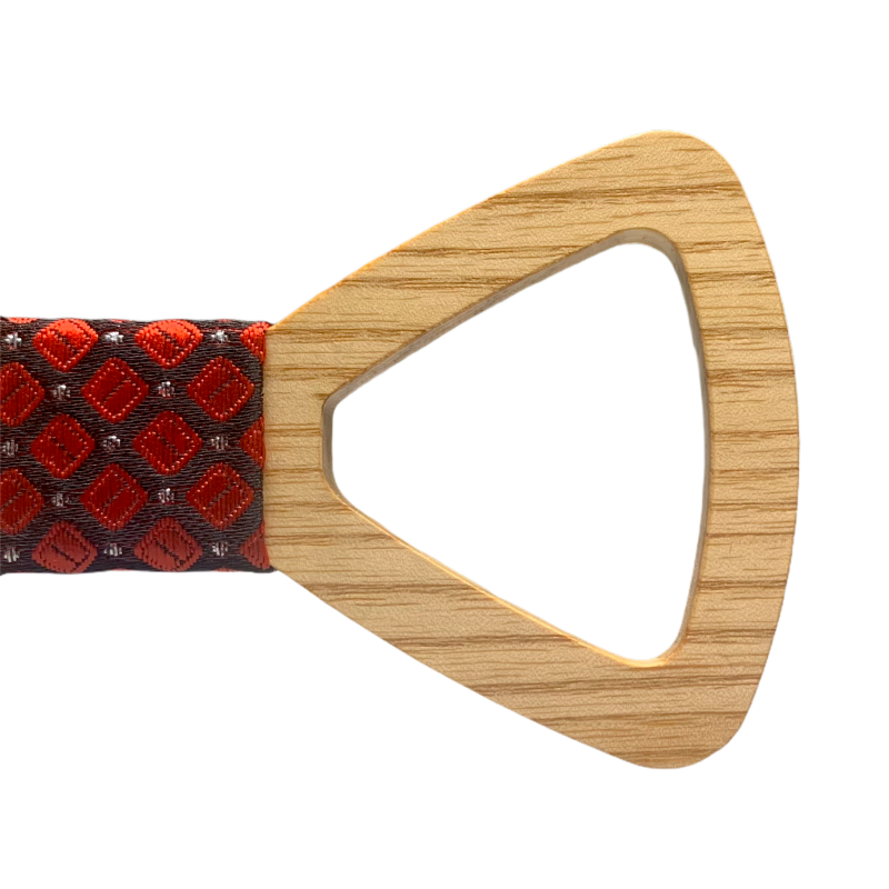 Dřevěný pánský motýlek Vrtule Red stars 