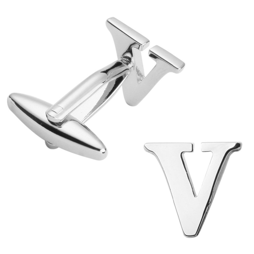 Manžetový knoflíček Iniciál V - malý 