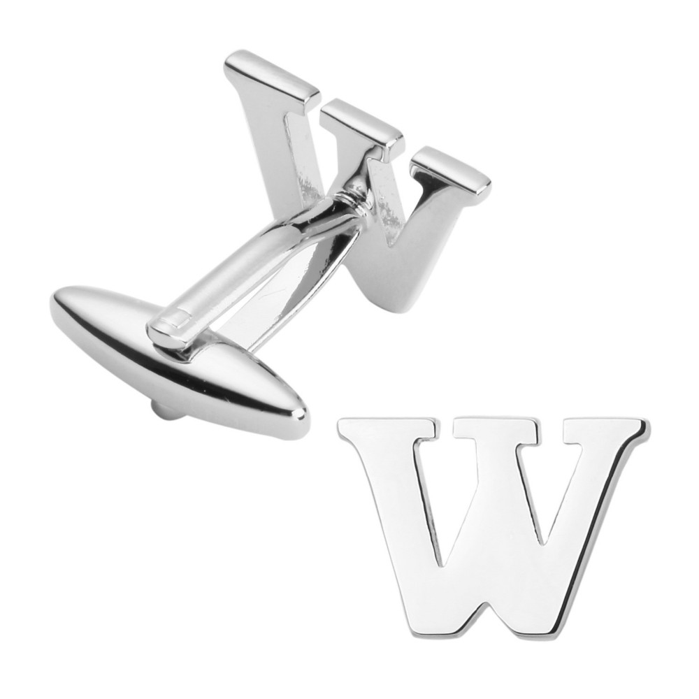 Manžetový knoflíček Iniciál W - malý 