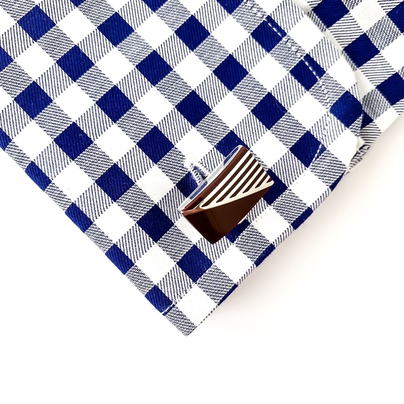 Manžetové knoflíčky Brown Halfstripes 