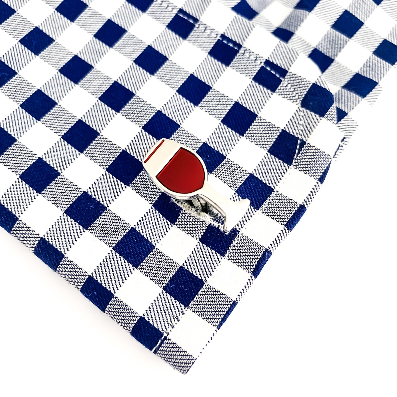 Manžetové knoflíčky Láhev a sklenice červené víno