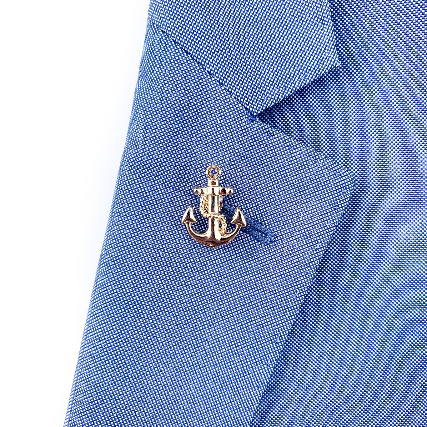 Brož zlatá Kotva s lanem 