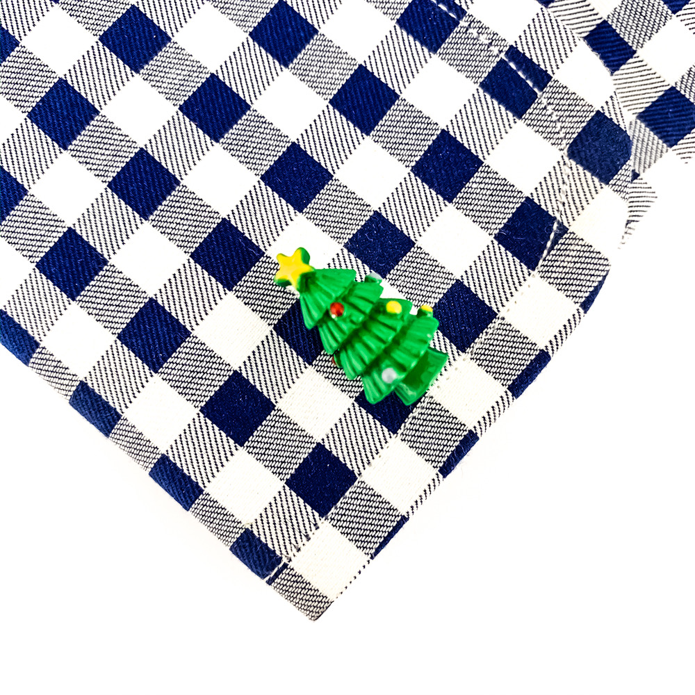 Manžetové knoflíčky Vánoční zelený stromeček