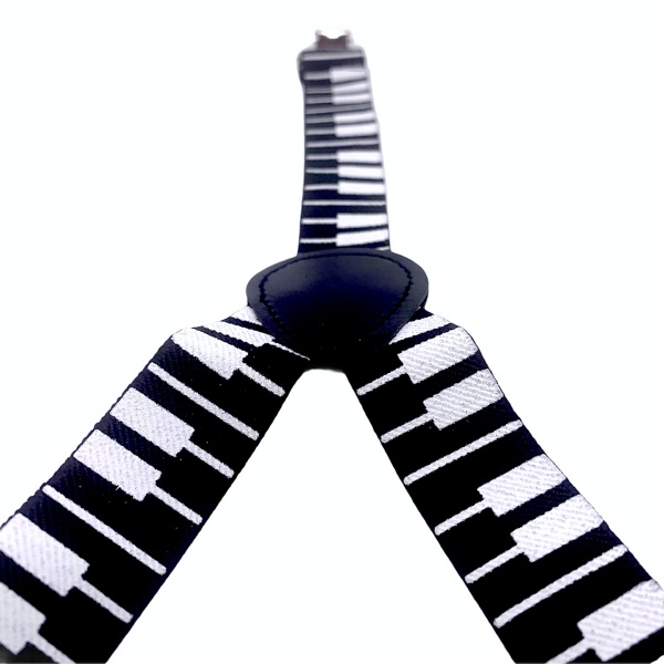 Černé kšandy Piano - klávesy 