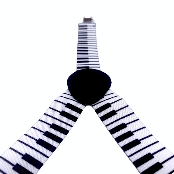 Bílé kšandy Piano - klávesy 