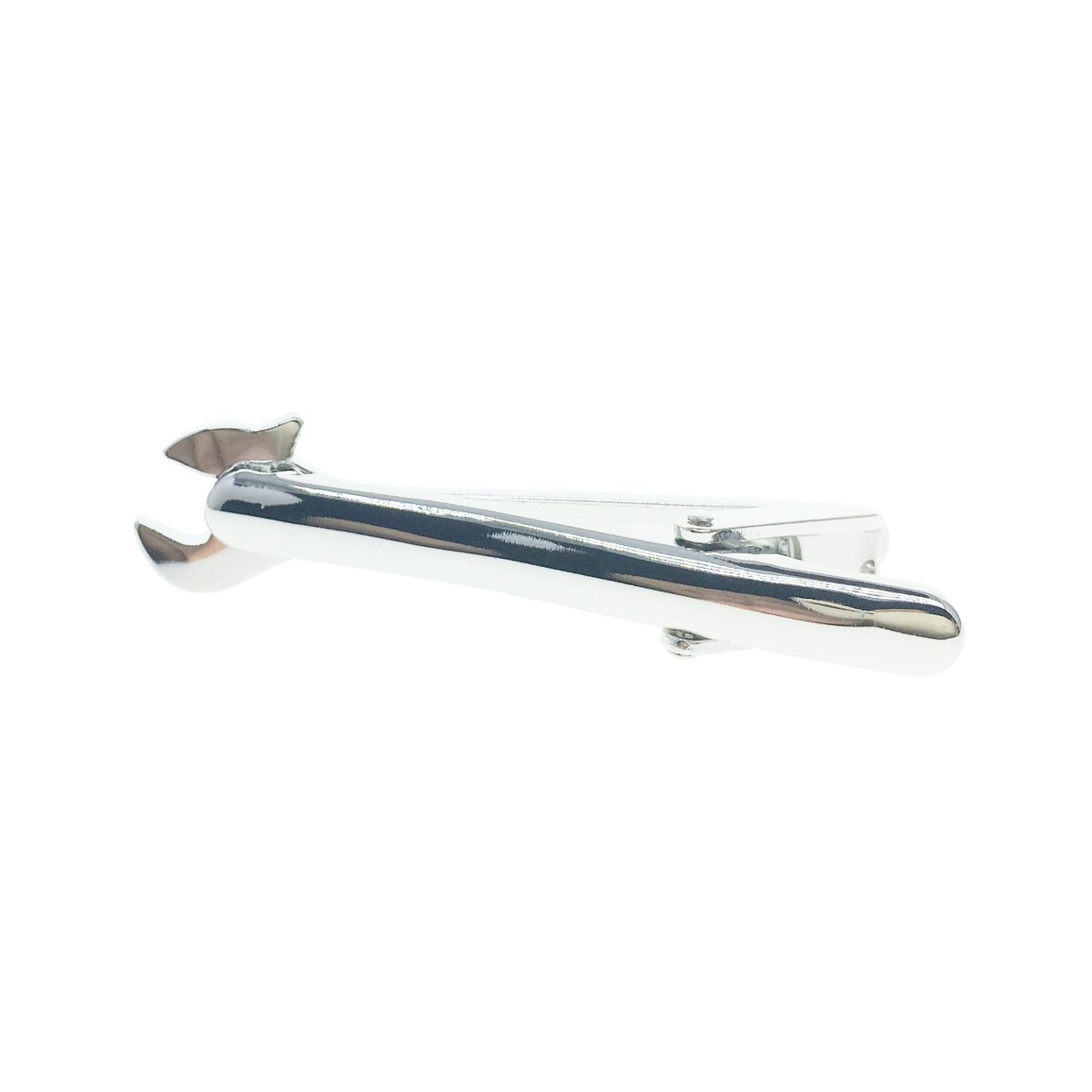 Stříbrná spona na kravatu Ráčnový klíč 