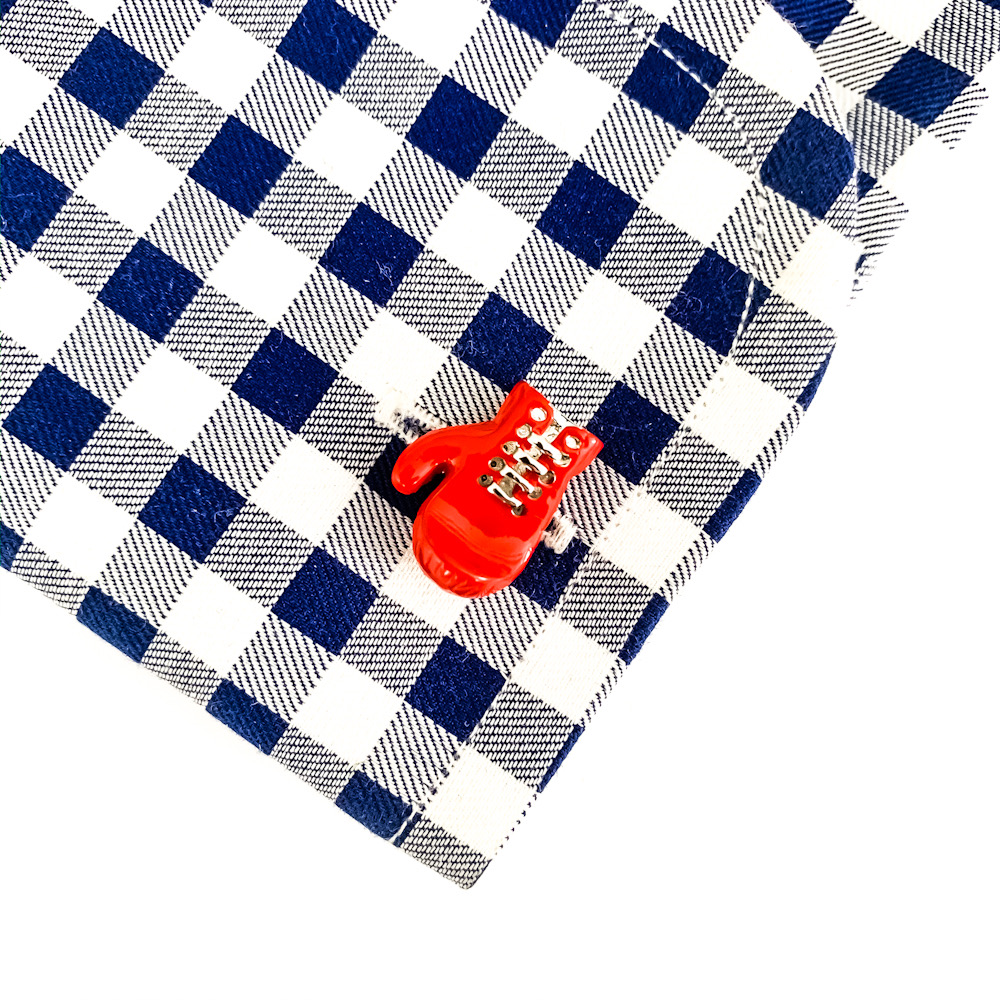 Manžetové knoflíčky červené Boxerské rukavice 