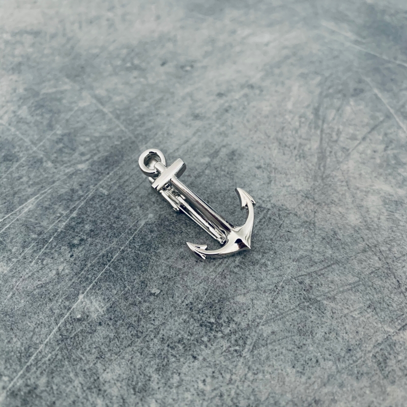 Stříbrná spona na kravatu Kotva malá 