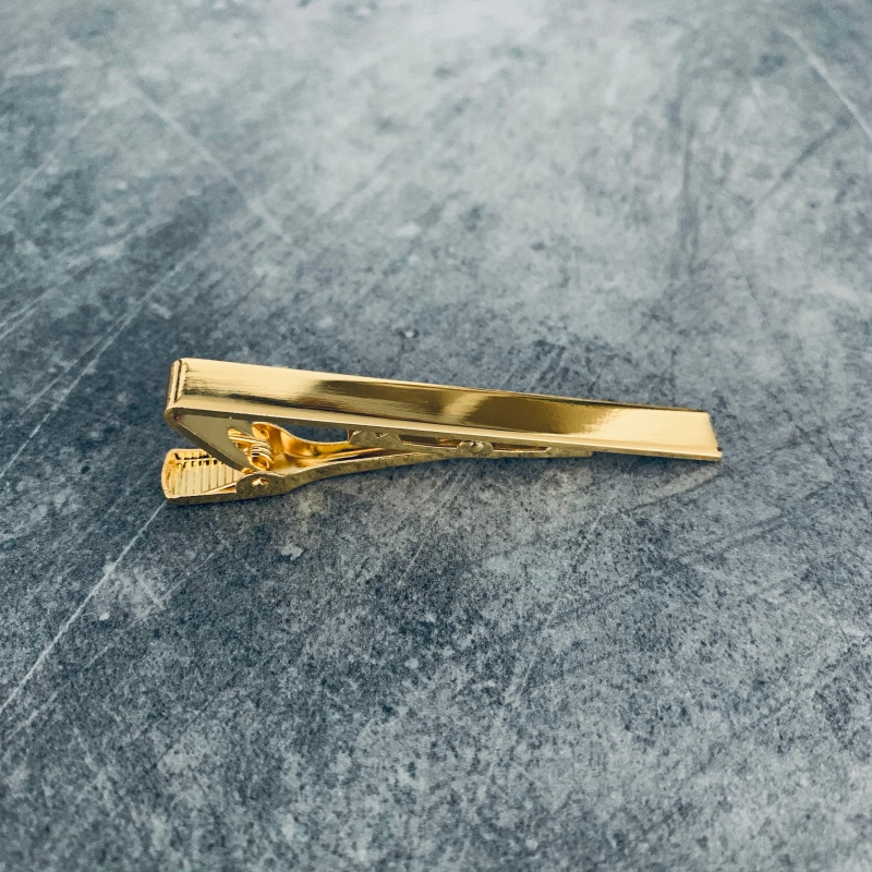 Zlatá spona na kravatu Simple 