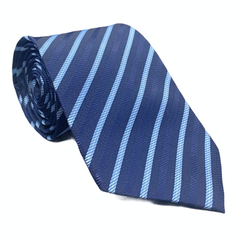 Modrá kravata Pruhy 