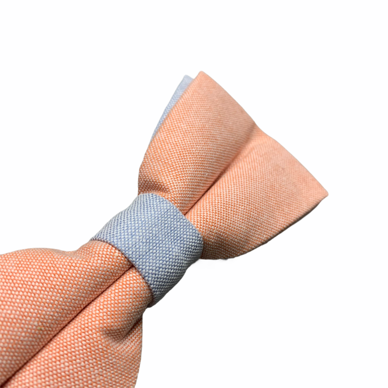 Motýlek Cotton oranžovo - modrý