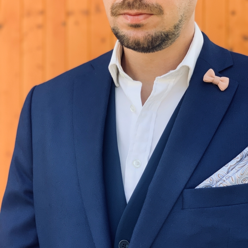 Růžová brož Motýlek