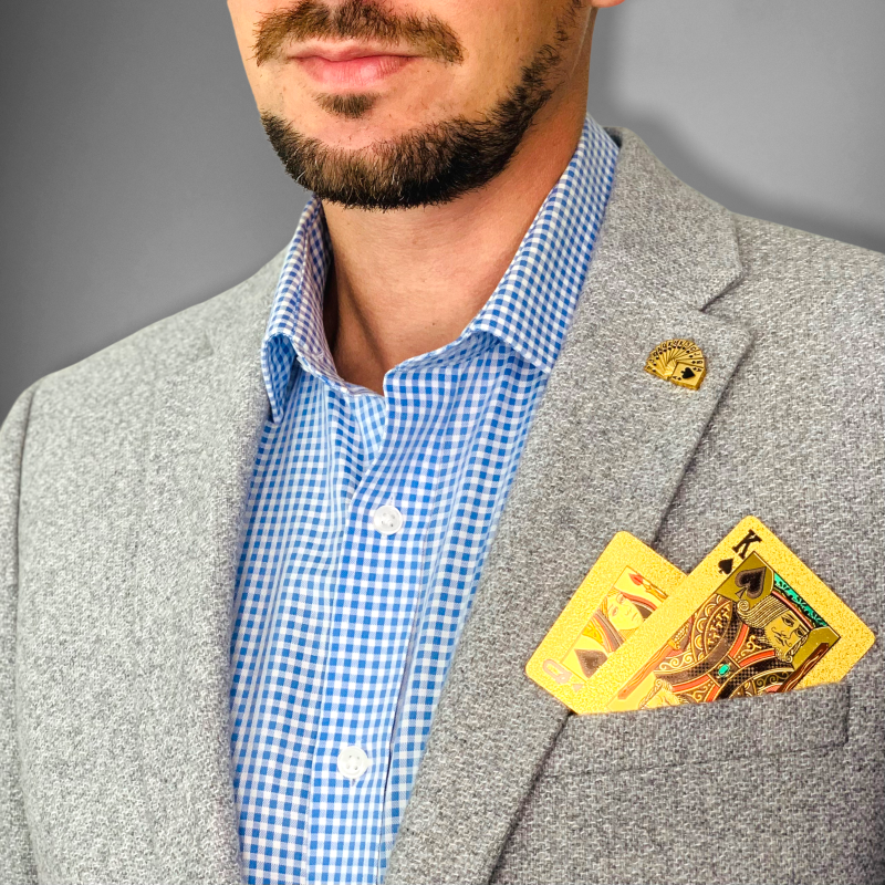 Brož Karty na poker zlaté 