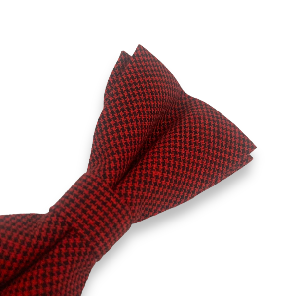 Černo - červený motýlek Houndstooth