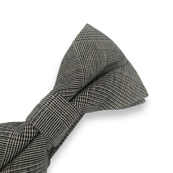 Černo - bílý motýlek Houndstooth plaid 