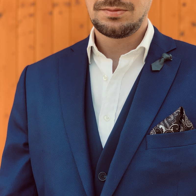 Černo - zelená brož Kravata stripe 