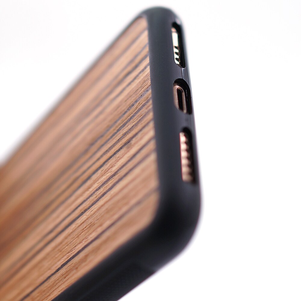 Dřevěný kryt Wood Zebrano pro Apple iPhone X/XS