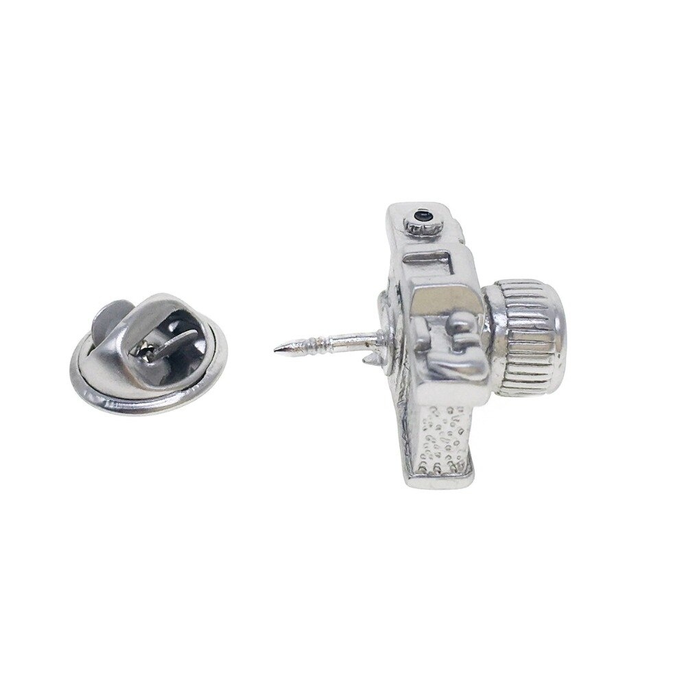 Stříbrná brož Fotoaparát 