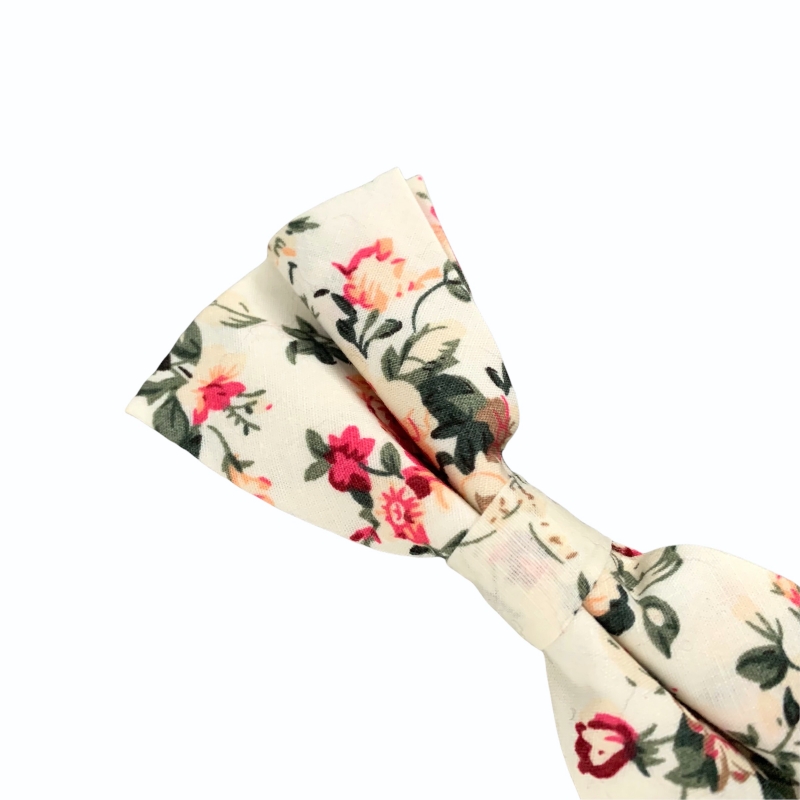 Bílý pánský motýlek Růže 