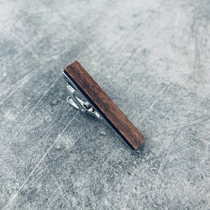 Dřevěná spona na kravatu Ořech mini 