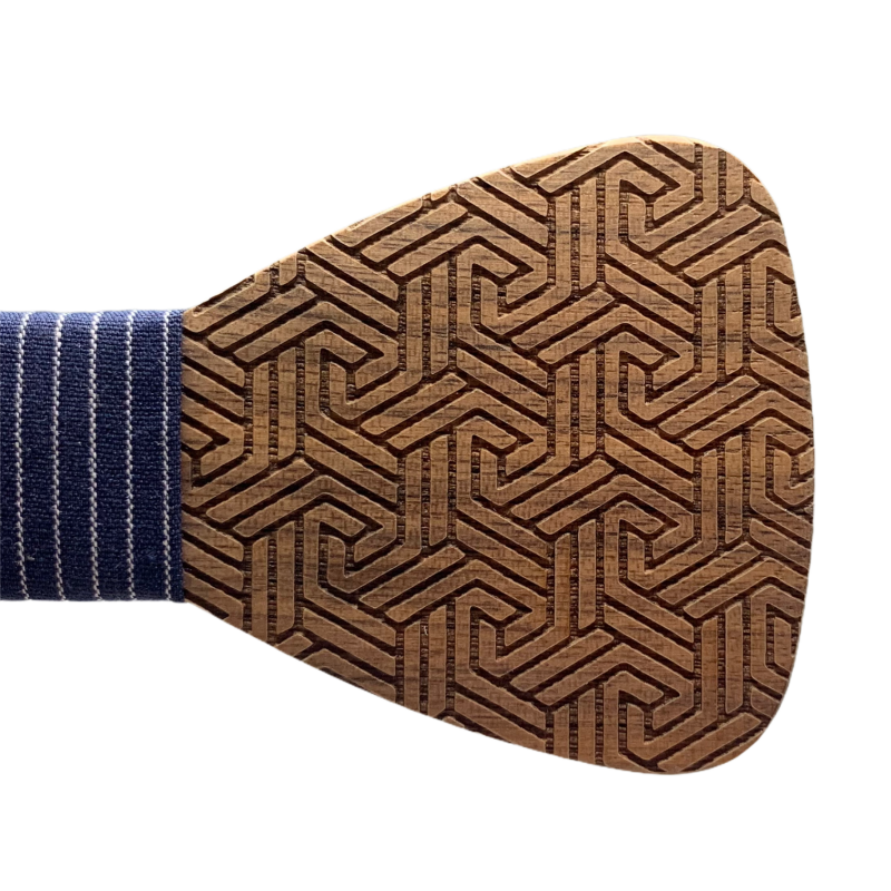 Dřevěný pánský motýlek Geo line