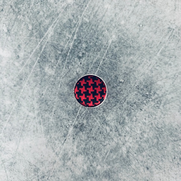 Černo - červené manžetové knoflíčky Houndstooth