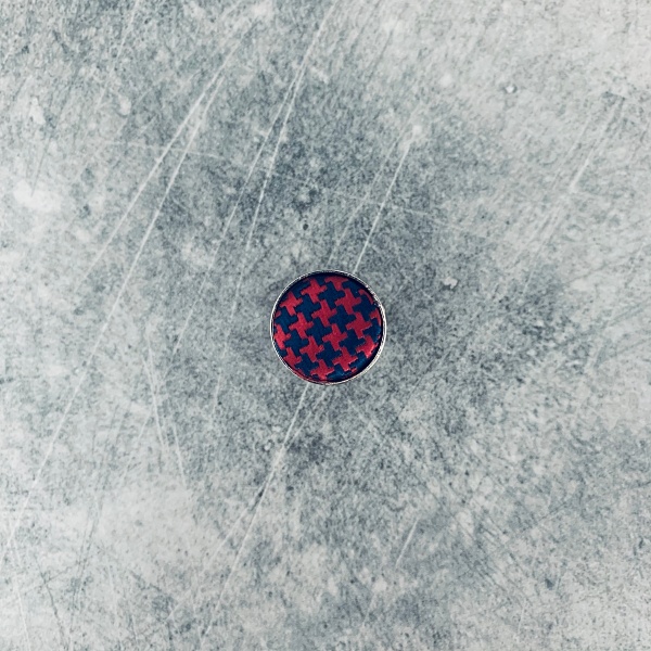 Červeno - modré manžetové knoflíčky Houndstooth