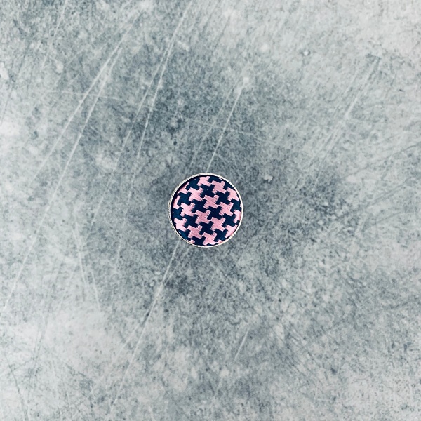 Růžovo - modré manžetové knoflíčky Houndstooth