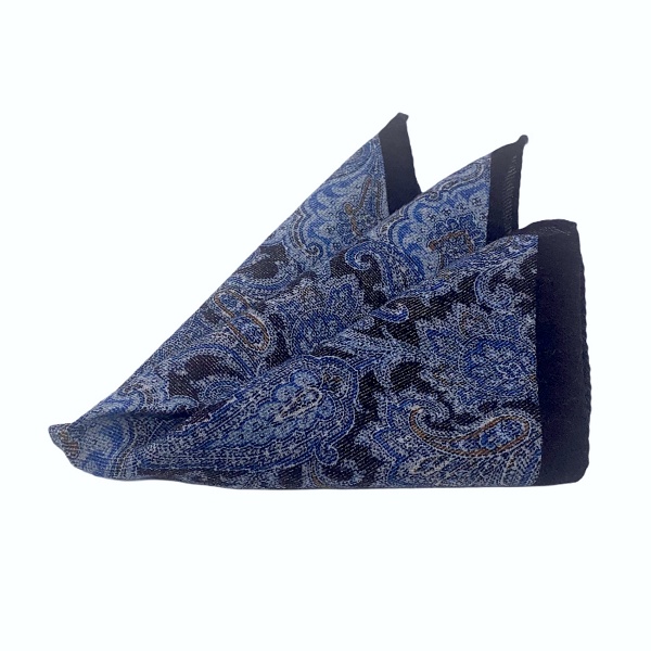 Černý kapesník do saka Blažek Paisley 