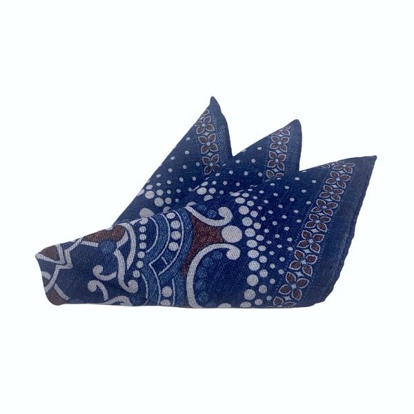 Modrý kapesník do saka Blažek Ornament