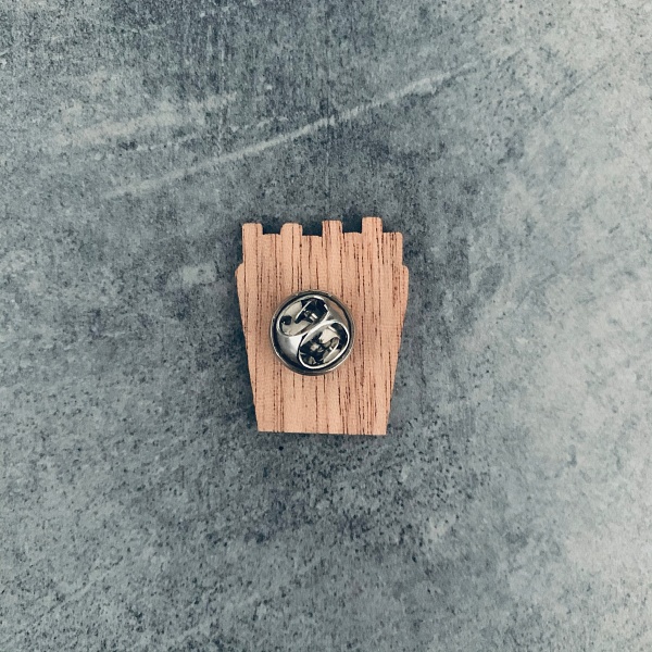 Dřevěná brož Hranolky