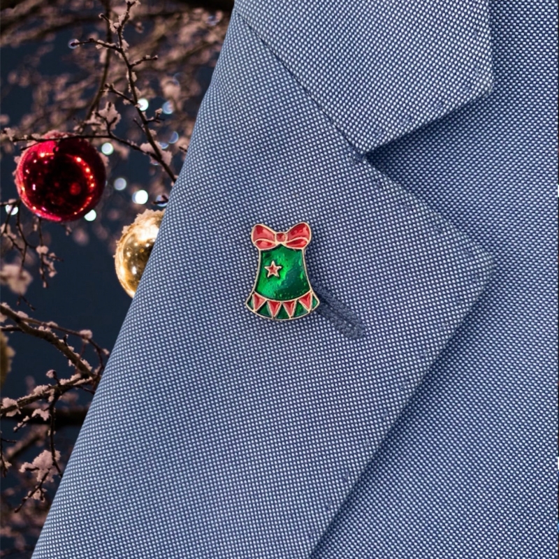 Vánoční brož Zvoneček 