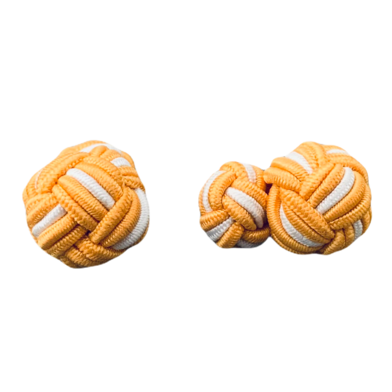 Žluto - bílé manžetové knoflíčky Big Ball 