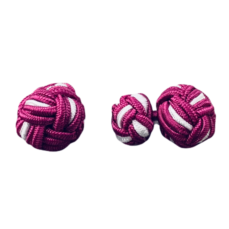 Fialovo - bílé manžetové knoflíčky Big Ball 