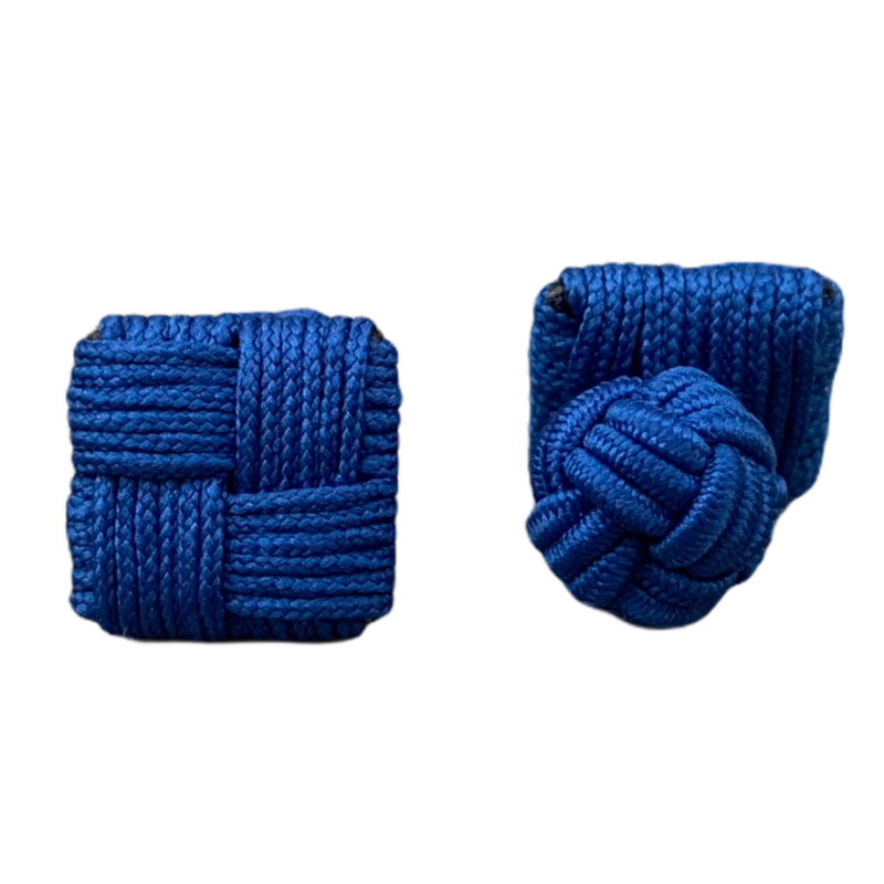 Modré manžetové knoflíčky Ball Square