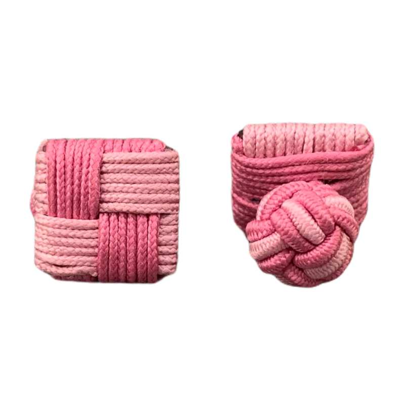 Růžové manžetové knoflíčky Ball Square