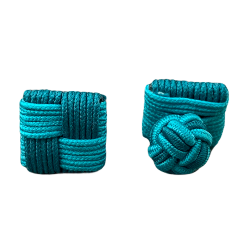 Tyrkysové manžetové knoflíčky Ball Square