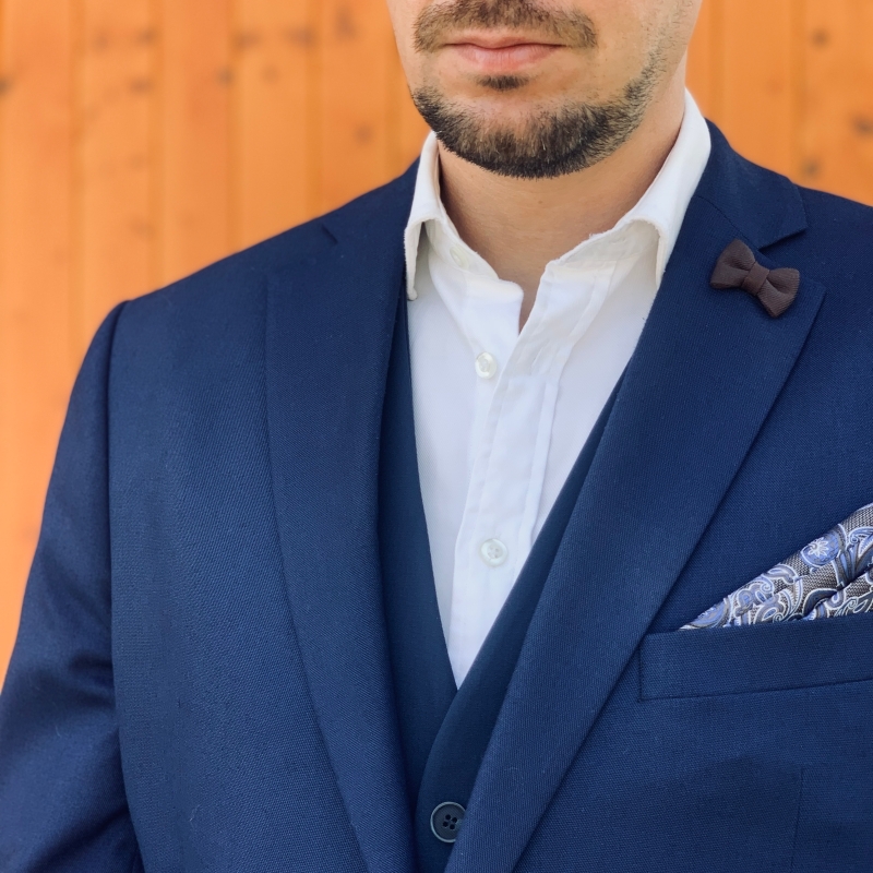 Hnědá brož Motýlek