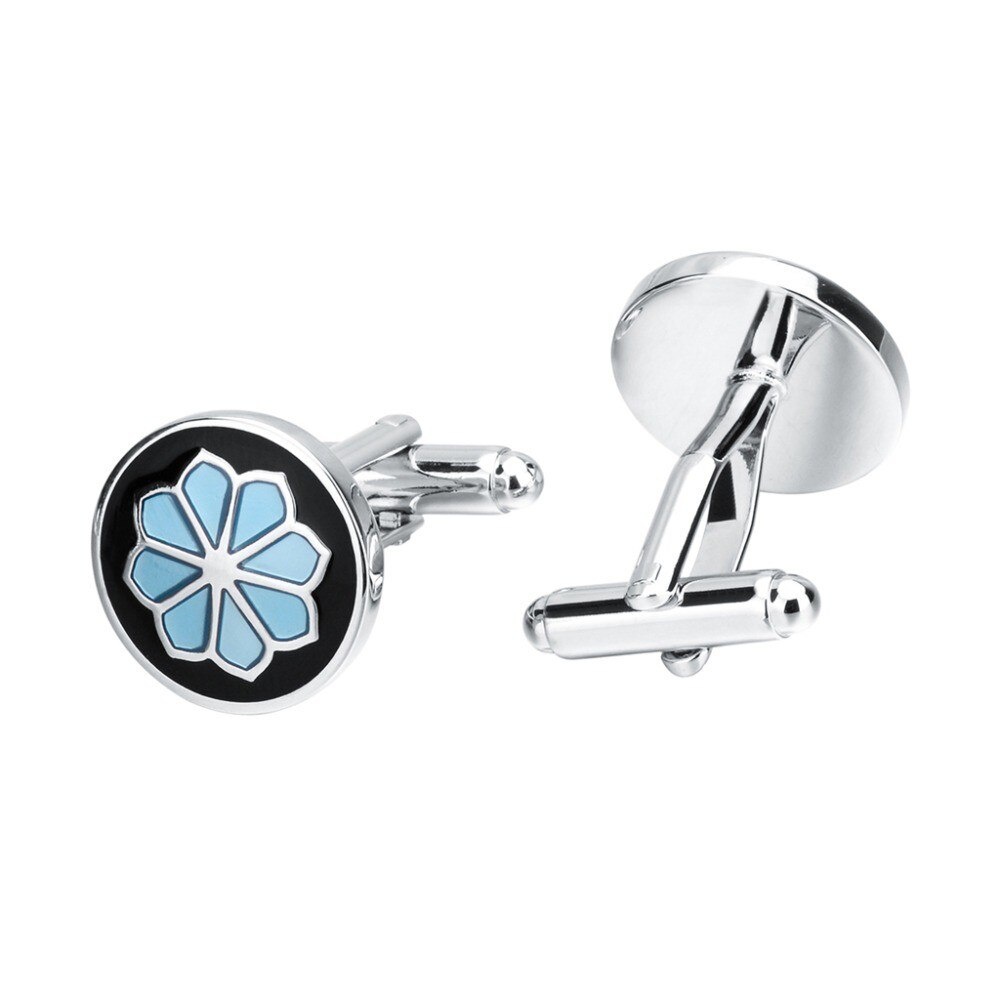 Manžetové knoflíčky Flower blue 