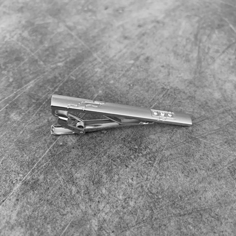 Stříbrná spona na kravatu 3 River Crystal 