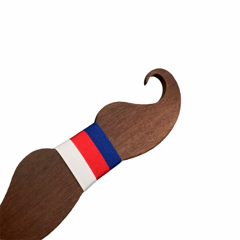 Dřevěný pánský motýlek Knír Česko 