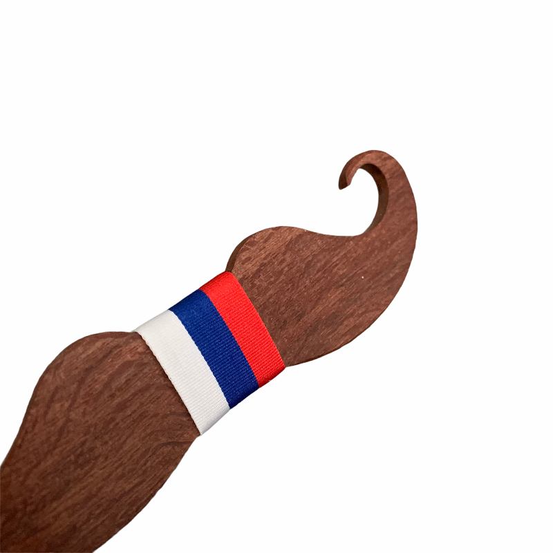 Dřevěný pánský motýlek Knír Slovensko 