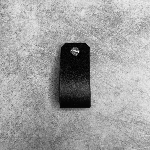 Černá kožená klíčenka Jízdní kolo 