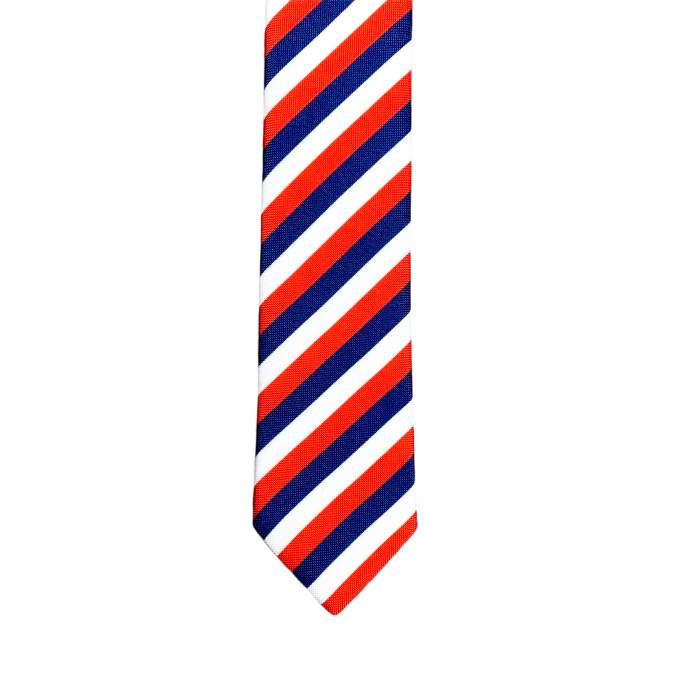 Bílo - červeno - modrá kravata Slim Česko Trikolóra