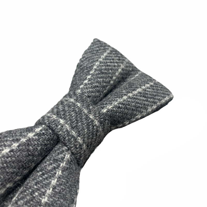 Šedý motýlek Cotton Stripe 