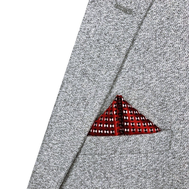 Červený kapesník do saka Vrtule 