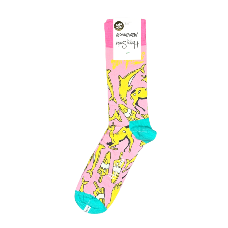 Růžové ponožky Happy Socks Pasta Oner EU 41 - 46