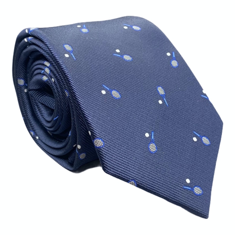 Modrá kravata Tenisová raketa