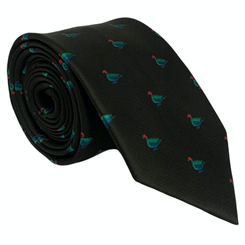 Černá kravata Bažant 